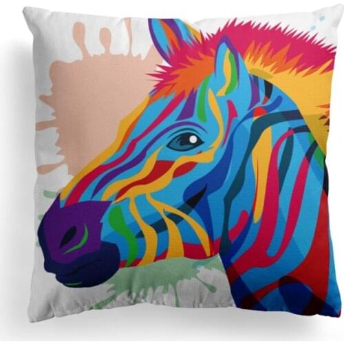 Horse Printing Newest decorative living room ready made hand drawingcolor 24 x 24 cushions covers