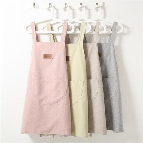New Men Lady Woman Apron Home Kitchen Chef Aprons Restaurant Cooking Baking Dress Fashion Apron with Pockets