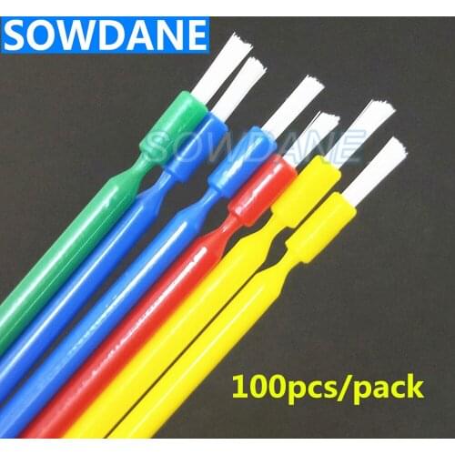 200 pcs Dental Disposable Fluorine Brush Small Brush Medical Nylon Stick Dental Oral Care Material Teeth Whitening Tool