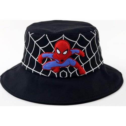 Summer Autumn Baby Bucket Hat Children Cartoon Spider-Man Cotton Fisherman Cap Outdoor Boy Girl Beach Sun Hats Kids Panama Hat
