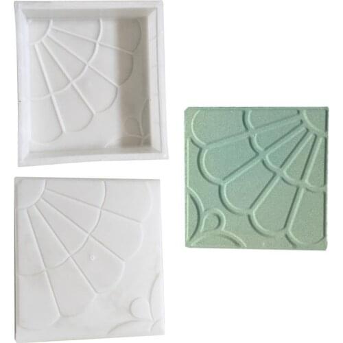 Plastic Concrete Molds Sector Shape Garden Path Concrete Plastic Brick Maker Mold Garden Road Decorations Concrete Molds