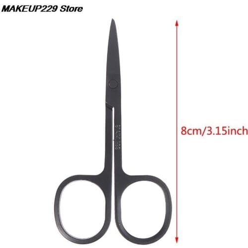 Professional Nail Scissor Manicure For Nails Eyebrow Nose Eyelash Cuticle Scissors Curved Pedicure Makeup Tools 1x