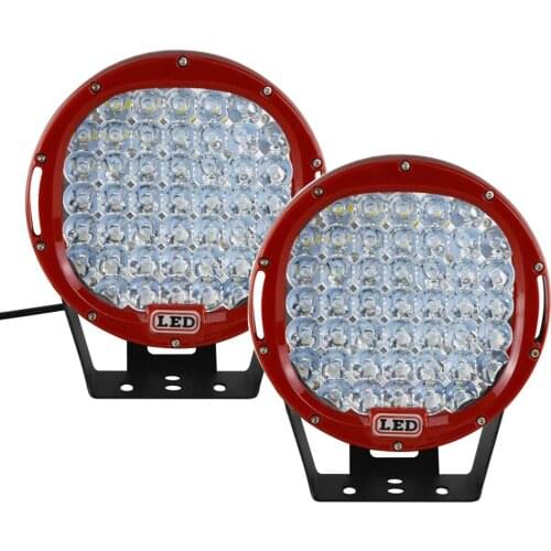 2 pieces of 96W round red LED point steering working light 22.86cm Atv 4x4 boat off-road headlights