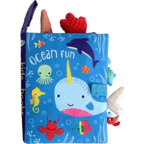 Early Education Educational Toys Bright Color Visual Soft Cloth Book With Sound Suitable For Over Three Years Children