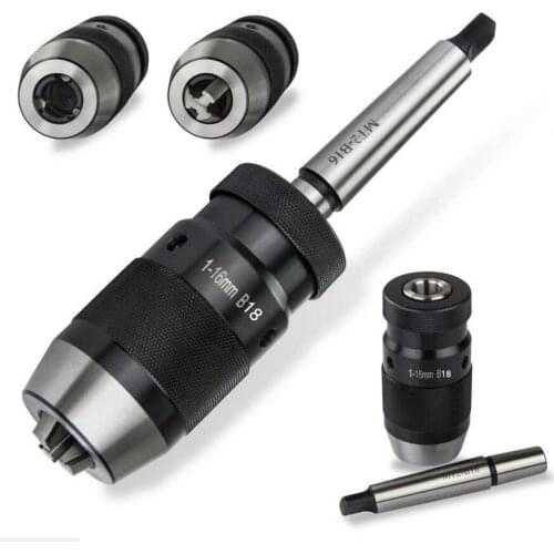 1-16mm MK2 self-tightening and durable lathe tool MT2-B18 tool bar accessories keyless machine tool precise drill chuck steel co
