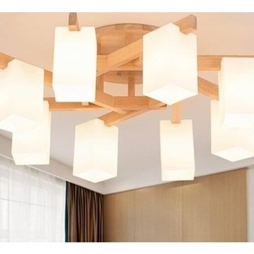 Nordic Pendant Lights Wood Aluminum Lampshade Industrial Lighting Loft Lamparas Colorful Pendant Lamp E27 Base Light Fixtures
