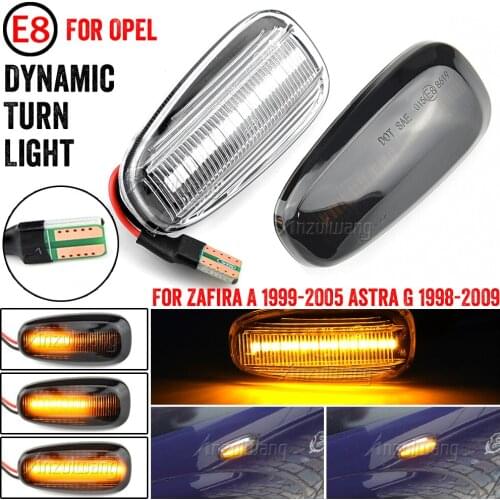 LED Dynamic Side Marker Turn Signal Blinker Flowing Water Flashing Light For Opel Zafira A 1999-2005 Astra G 1998-2009