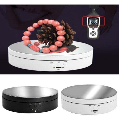 3 Speeds Rotating Display Stand Base Turntable Mirror Top Battery USB Powered Adjustable Speed Turntable Jewelry Holder