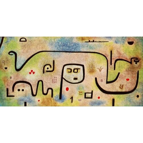 High quality Oil painting Canvas Reproductions Insula Dulcamara (1921-1938) by Paul Klee Painting hand painted