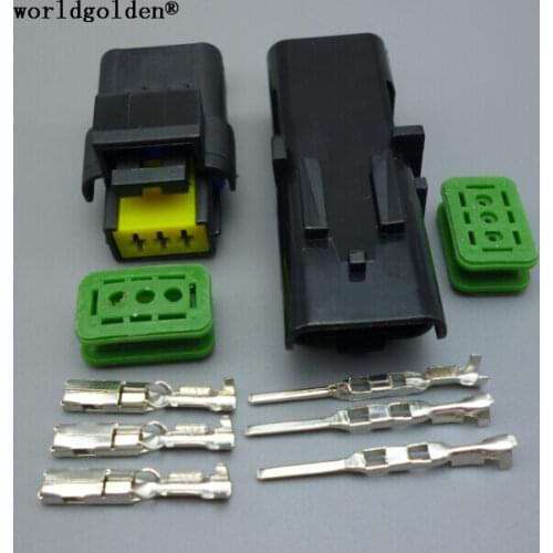 Worldgolden 211PL032S0049 211PC032S0049 male female 3 Pin auto Headlight Gearbox Plug connector for Peugeot Citroen