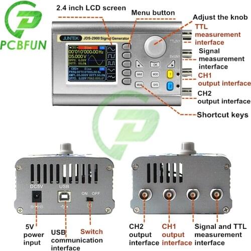 2.4 Inch LCD Screen Function Signal Generator JDS2900-40M 40Mhz Dual Channel Frequency Meter Wave Arbitrary Waveform Generator