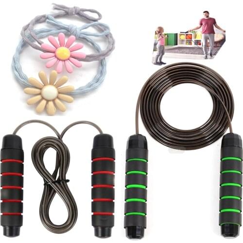 2 Pack High Quality Jump Rope，Workout Skipping Exercise Fitness，Jumping Rope for Adults Women Men Kids，With Hair tie