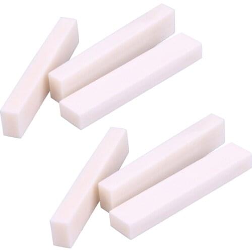 6 Pieces Unslotted Blank Nuts For Acoustic Folk Guitar Mandolin Uku