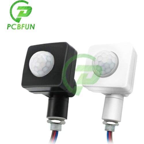 AC 85V-265V Mini PIR Human Infrared Sensor with 10MM Opening Detection Angle 160 50/60Hz Ambient light 2-2000LUX Adjustable