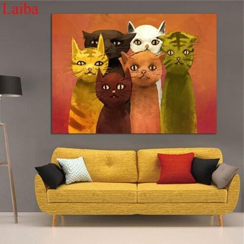 5 d diamond mosaic Modern art, six cute kittens For Living Room Home Decor diamond Painting embroidery mosaic