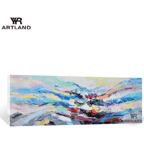 Large sizes Modern abstract Hand painted oil painting on canvas colorful landscape home decoration wall hanging picture for room