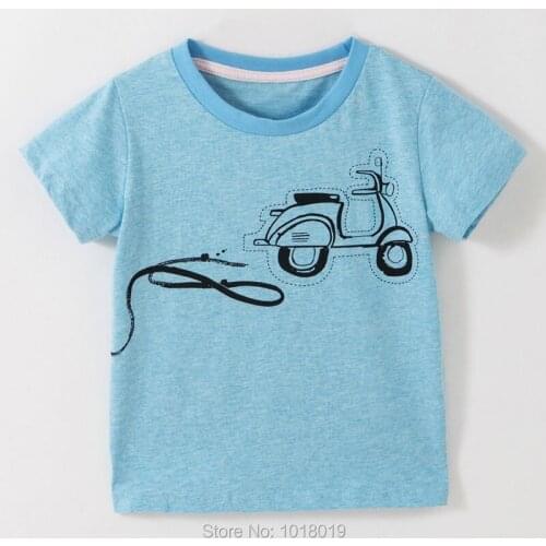 Brand 1-7Y Kids t-shirt Bebe Boys Tops 100% Cotton t shirt Blue Tees Baby Boy Clothes Kids Casual Children Underwear Summer 2021