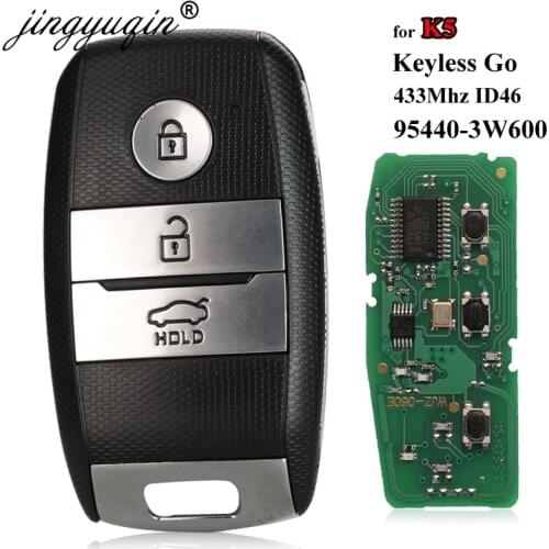 Jingyuqin 10pcs Car Full Smart Remote Key for KIA K5 KX3 Sportage Sorento P/N 95440-3W600 433Mhz ID46 Pcf7952 Fob Control