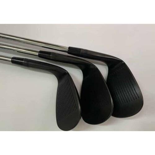 VICKY G GOLF CLUBS SM8 WEDGES BLACK SM8 GOLF MILLED WEDGES 48 50 52 54 56 58 60 62 DEGREES STEEL SHAFT WITH HEAD COVER