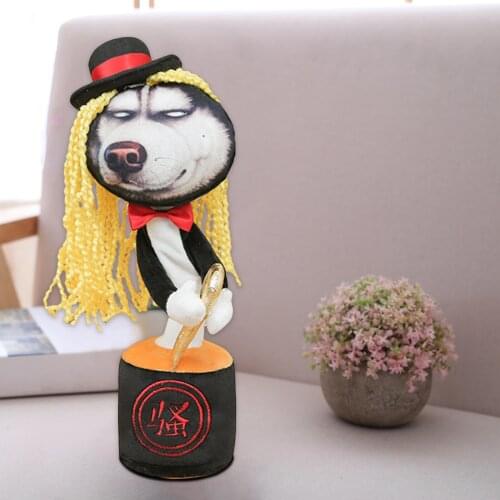 Cute Animated Dog Novelty Dance & Sing Shake Dancing Stuffed Toys Party Favors Dancing Figures Toy Home Office Ornament