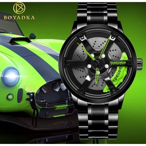 Car Racing Watches Mens Wheel Rim Hub Watch Men Wristwatch Clock Sport Car Design Creative Men Wrist Watch Relogio Masculino