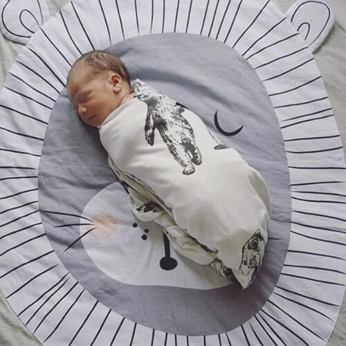 Soft Cotton Baby Kids Game Gym Activity Play Mat Crawling Blanket Floor Rug BO