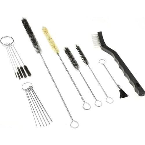 17PCS Spray Gun Cleaning Kit Airbrush Spray Cleaning Repair Tool Kit Stainless Steel Needle & Brush Set For Spray Guns Cleaning