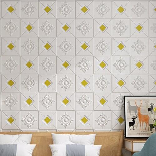 3D ceiling wall stickers self-adhesive Roof ceiling decorative stickers for living room bedroom TV background foam wallpaper