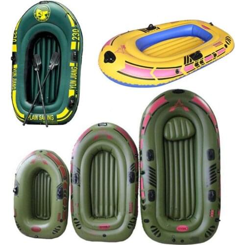 New 1/2/3 Person Inflatable Boat Kayaking Canoe PVC Blow Up Raft Set With Oars And Foot Pump Fishing Drifting Rafting Boat