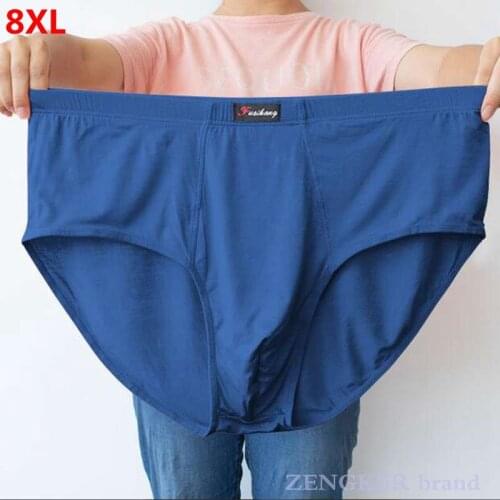 Extra-large Mens briefs high waist wide modal summer season panties 6XL 7XL 8XL mens underwear