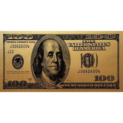 US Dollar Retro Art Canvas Poster And Prints Creative Money 100 Dollars Inspiration Picture Wall Decor Painting For Liviung Room