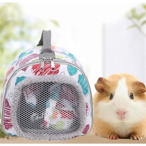 Portable Hamster Carrier Pouch Small Pet Out Carrying Bag Mesh Breathable Warm Sleeping Pack For Guinea Pig Storage Bags