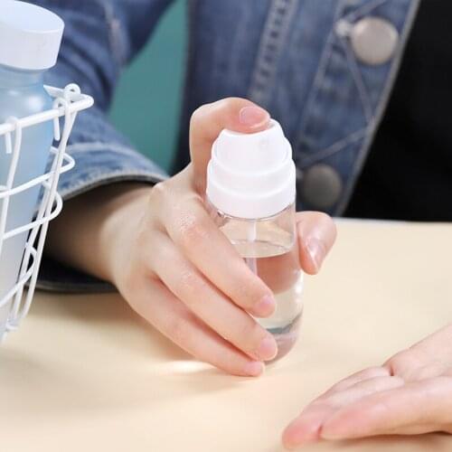 Portable Travel Transparent Spray Bottle Hand Sanitizer Portable Environmentally Friendly Storage Lotion Bottle For Bathroom