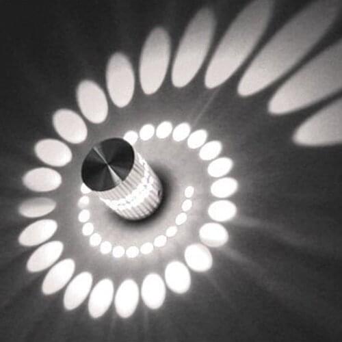 RGB Spiral Hole LED Wall Light Effect Wall Lamp With Remote Controller Colorful Wandlamp For Party Bar Lobby KTV Home Decoration