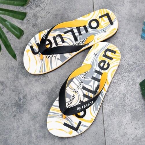 Summer Sandals Fashion Man Flip Flops Massage Beach Trend Wear Non-slip Bottom Mens Sandals Slippers of Fish Rubber Flip FlopsY