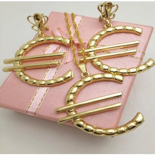 Euro Jewelry Alloy Square High Quality Luxury Jewelry 2018 Necklace Earrings Pendant Jewelry Sets For Women For Party Wedding