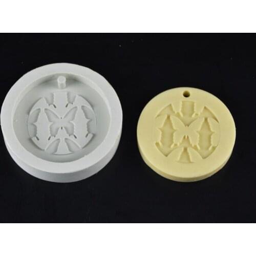 DIY Butterfly Candle Silicone Molds Round Shape Chocolate Candy Pan Cake Decorating Silicone Moulds