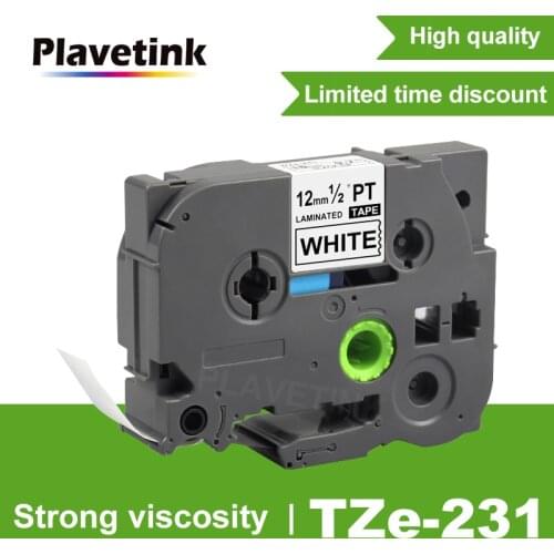 Tze label tape compatible for Brother p-touch printers Tze231 Tze-231 12mm for Brother P Touch Tze PT Labeler tz231 tze 231