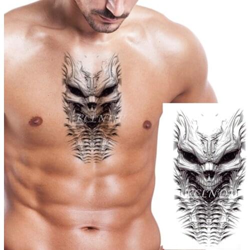 Waterproof Temporary Tattoo Sticker Animal Skull Bone Design Totem Pattern Fake Tatoo Flash Tatto Body Art for Girl Women Men