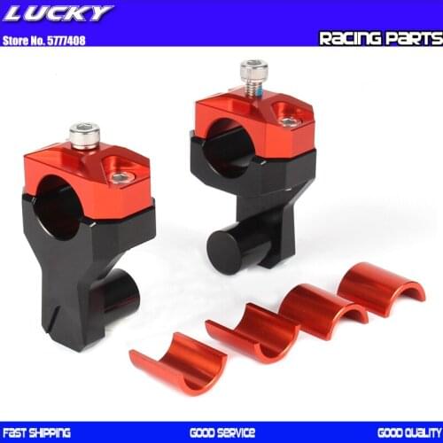 CNC Billet HandleBar Fat Bar Risers Mount Clamp Adaptor 22MM or 28MM For Pit Dirt Bike Racing Motorcycle Enduro Supermoto