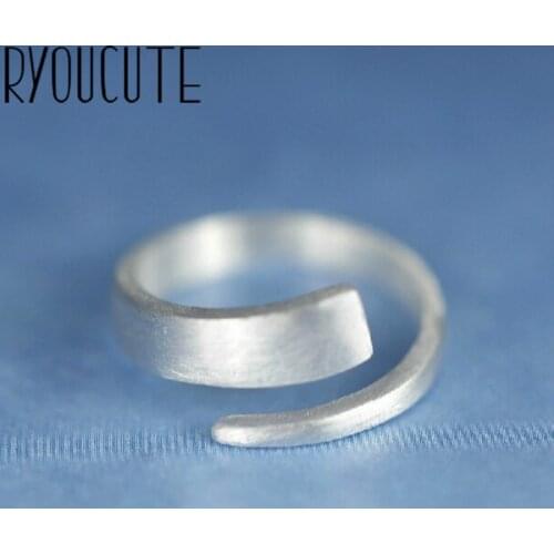 New Trendy Style Silver Color Simple Rings for Women Adjustable Size Engagement Rings Girls Gifts Party Jewelry Anillos