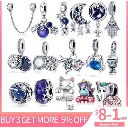 925 Sterling Silver Miss and Homeless Charm Fit Original 3mm Bracelet&Bangle Making Fashion DIY Jewelry For Women CMS1570