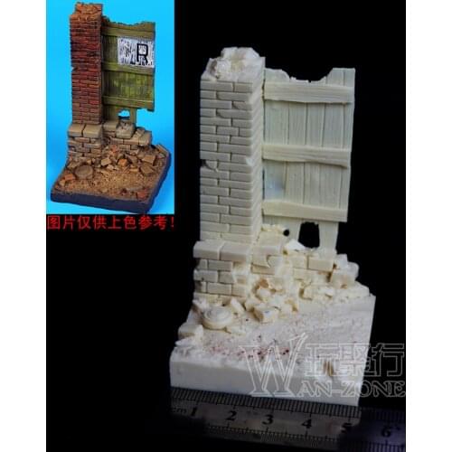 1:35 resin soldier platform Ruin scene 5x5x8cm