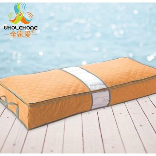 Simple Design Foldable Travel Storage Bag for Clothes Bedding Set Home Stuff Bags Comforter Visible Storage Box 1 PCS
