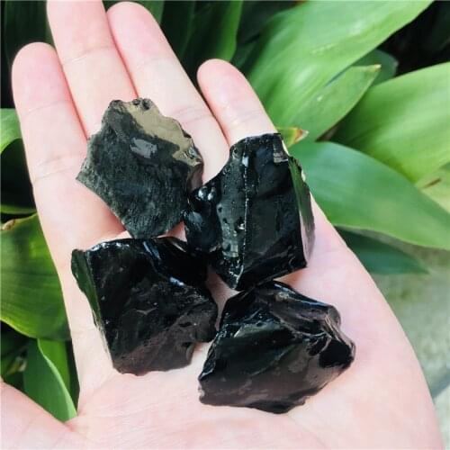 100g Natural Raw Black Obsidian Quartz Stones Rough Rock Crystals Metaphysical Reiki Healing Size Energy Healing Stone