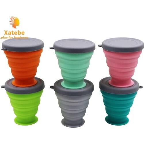 200ml Silicone Folding Mouthwash Outdoor Creative Water Cup Portable Silicone Telescopic Cup