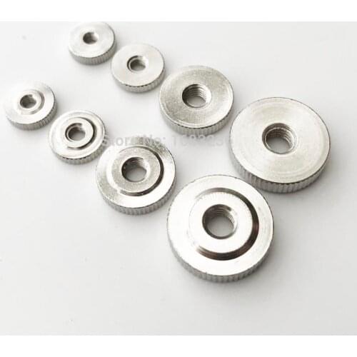 5-50pcs Silver Steel Adjust Leveling Knurled Thumb Nut 3D Printer Spring Loaded Heated Bed Curtain Wall Tighten Thumbnut DIY A