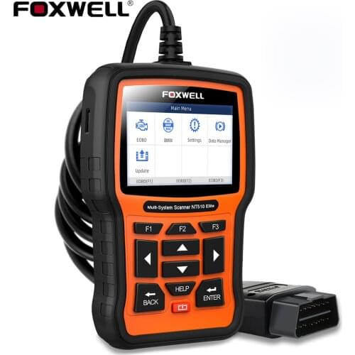 2021 OBD2 Scanner FOXWELL NT510 Elite SRS ABS EPB DPF Oil Reset Full System ODB2 Automotive Scanner Car Diagnostic Tool