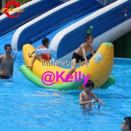 Free shipping inflatable banana boat seesaw, inflatable water banana seesaw, inflatable water toys for swimming pool water park
