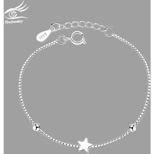 7KMOOR 925 Sterling Silver Square Bracelet Girl Five-pointed Star Magic Square Jewelry Top Quality Chain bracelet Wholesale 2020